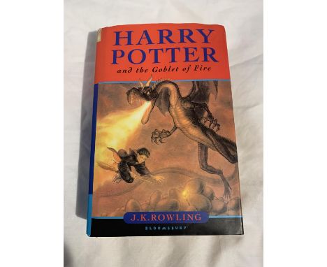 A HARDBACK FIRST EDITION. HARRY POTTER AND THE GOBLET OF FIRE BY J.K. ROWLING WITH DUST JACKET. PUBLISHED BY BLOOMSBURY IN 20