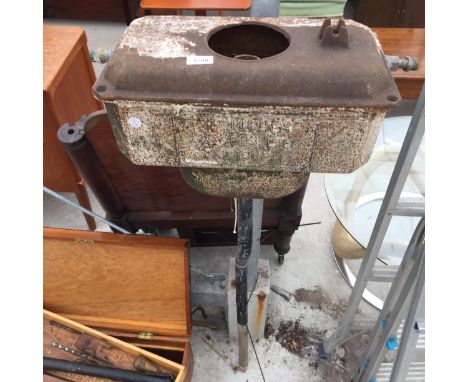 A VINTAGE CAST TOILET SISTERN BEARING THE STAMP H HUGHES AND SONS LTD 