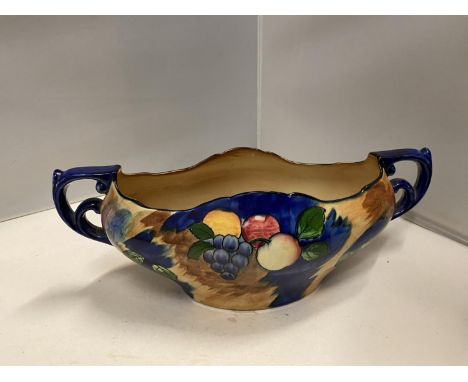 A H &amp; K TUNSTALL BOAT SHAPED FLOWER VASE IN THE 'AUTUMN' PATTERN 
