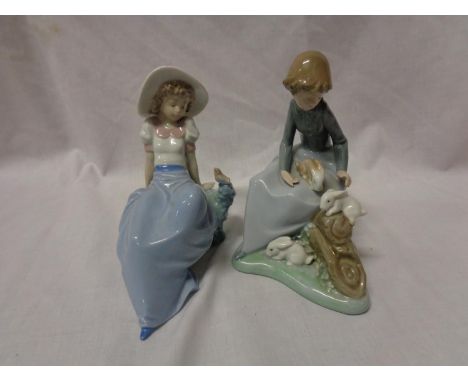 TWO NAO FIGURINES BOTH SLIGHTLY A/F 