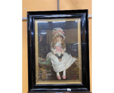A LARGE FRAMED ADVERTISING PRINT FOR PEARS SOAP 