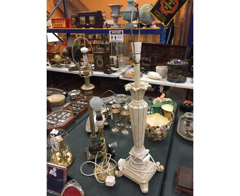 THREE VINTAGE STYLE LAMP BASES 