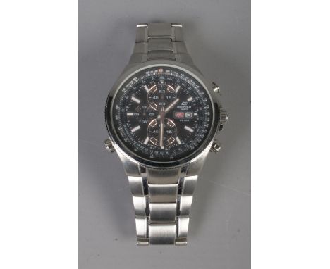 A men's Casio Ediface chronograph quartz wristwatch.  