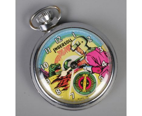 An Ingersoll Dan Dare of The Eagle magazine/comic pocket watch. Inscription to the back.  Running.