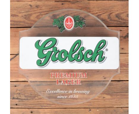 A Grolsch advertising wall light  