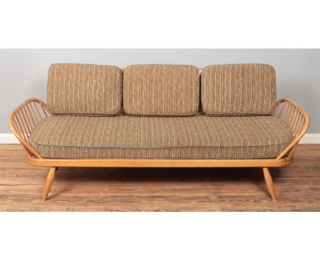 Lucian Ercolani for Ercol, a vintage sofa/day bed with 'Surfboard' back. Length 210cm.  