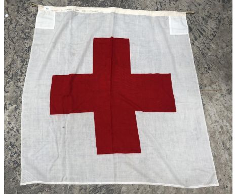 A GERMAN 'FIRST AID' CLOTH FLAG 