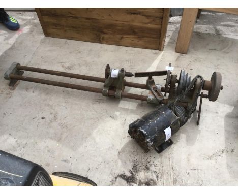 A VINTAGE WOOD LATHE 