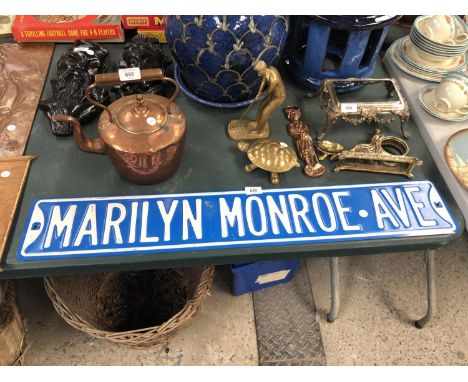 ENAMEL 'MARILYN MONROE' STREET SIGN 