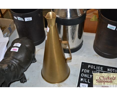 A brass megaphone