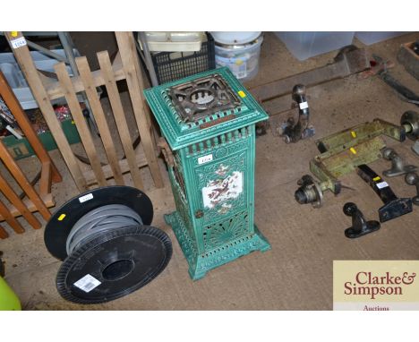 A turquoise and enamel Veritas-Stove (with one panel replaced)