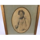 Manner of Sir George Richmond pencil on paper - Portrait of a young man of the 1820's, in oval mount