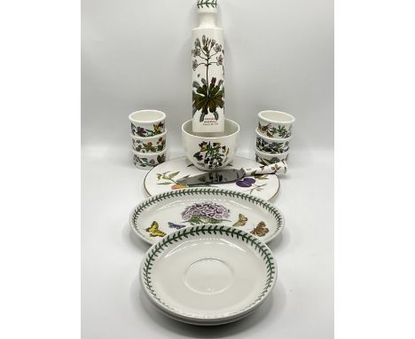 Group of vintage Portmeiron wares in Botanical Garden pattern, comprising a set of 12 table mats, set of 6 ramekins, 2 large 