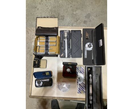 A selection of quality engineering precision measuring tools and equipment