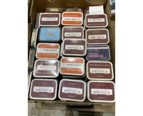 A large quantity of empty small tobacco tins very useful for storage approximately 110 in total