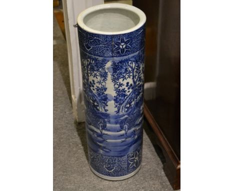 A Japanese blue and white stick stand