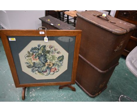 Tapestry floral firescreen and trunk