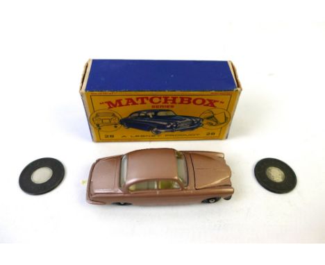 Vintage Matchbox car and 2 Queen Victoria one penny models