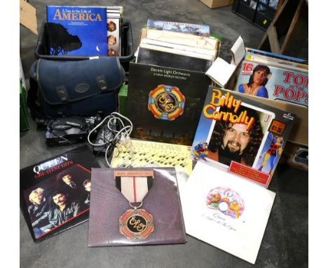 3 boxes of vintage LP's and records