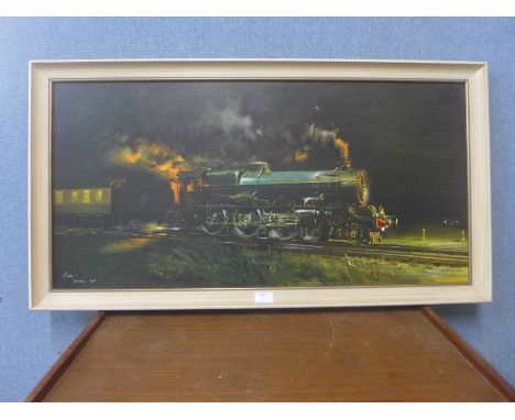 A Terence Cuneo King George V locomotive print, framed 