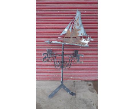 A wrought steel weather vane 