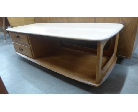 An Ercol Blonde elm Windsor coffee table 