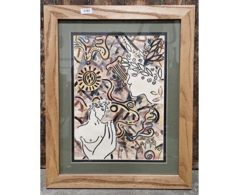 Framed print after Henri Matisse, titled Nu Assis, Jambes Croisees II in black and white, 72cm x 52.5cm overall including fra