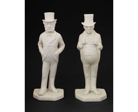 James Hadley for Royal Worcester - Two 'Politician' figures, comprising Hugh McCalmont Cairns and Robert Lowe, 16cm high