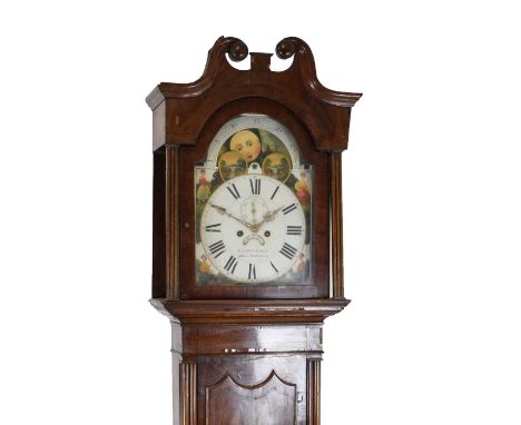 Early 19th Century mahogany cased 8-day painted dial longcase clock - W. B. Cornforth, Macclesfield, circa 1830, the signed 1