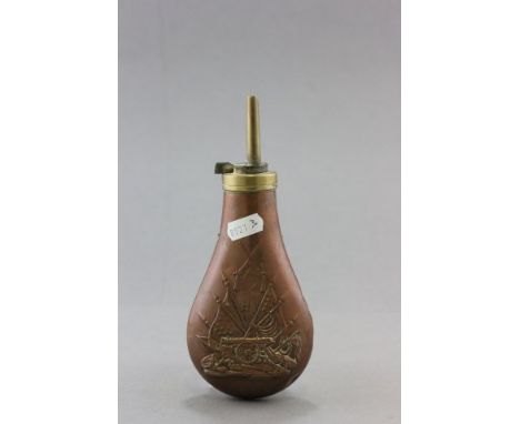 A Copper Powder Flask 