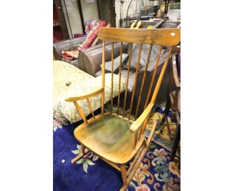 A Stick Back Elbow Rocking Chair 