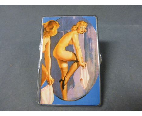 A Large Cigarette Case with Pictorial Nude Image