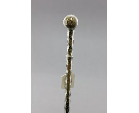 A Glass Twisted Stem Walking Stick 