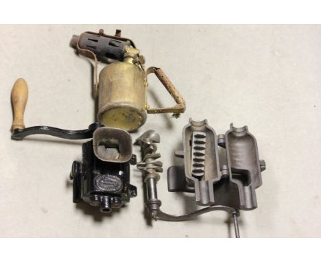 A Vintage 'Rapid' Mincer and a Blow Torch 
