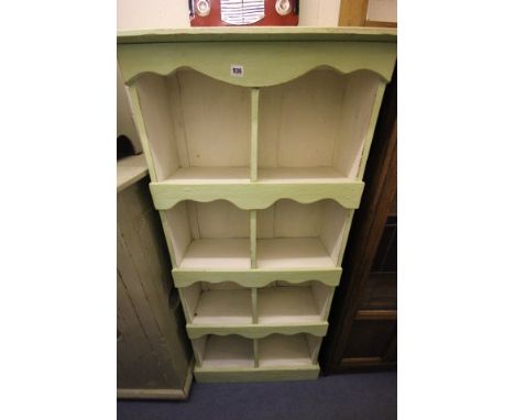 A Vintage pine Painted Shop Pigeon Holes 