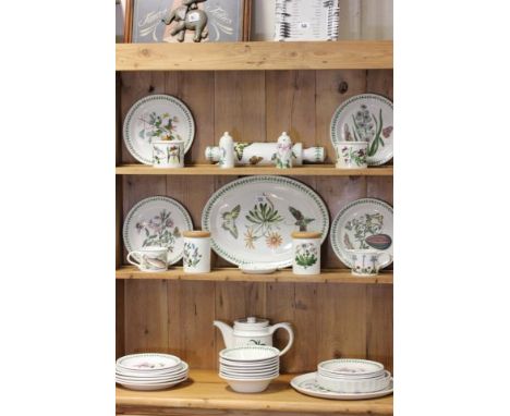 A Collection of Portmeirion 'Botanic Garden' Ceramics including Rolling Pin, Cruet Set, Tea Pot, Storage Jars plus Various Pl