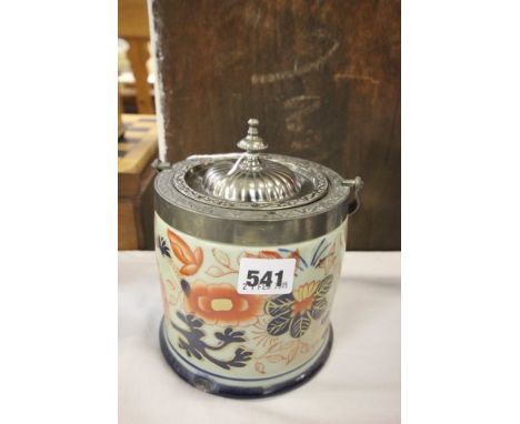 A Ceramic Biscuit Barrel in the Imari style