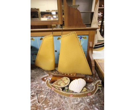 Two Vintage Lamps in the form of Boats 