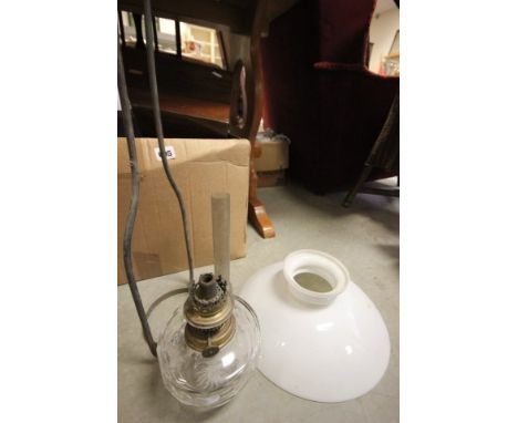 A Hanging Oil Lamp with Shade