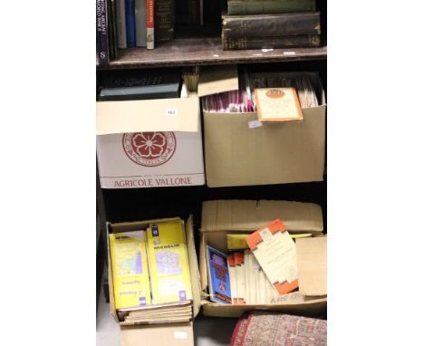 A Large Quantity of Folded Ordnance Survey Maps including New Popular Edition One-Inch Maps, Landranger Series plus Bartholom