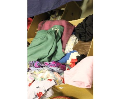 A Box of Mixed Vintage Clothes from the 50's, 60's, 70's and 80's 