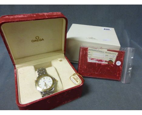 An Omega Seamaster Professional Chronometer Gentleman's Wristwatch, 300m, stainless steel with date aperture in original red 