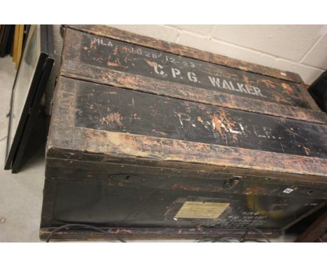 A Wooden Bound Antique Trunk