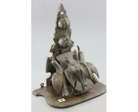A Carved Black Forest style Wall Bracket 