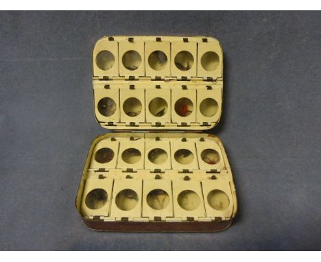 A Vintage Coppered Double Fly Box 