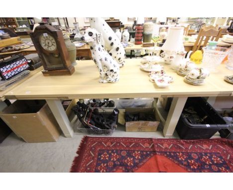 A Contemporary Neptune Harrogate Light Oak Kitchen Table, 190cm