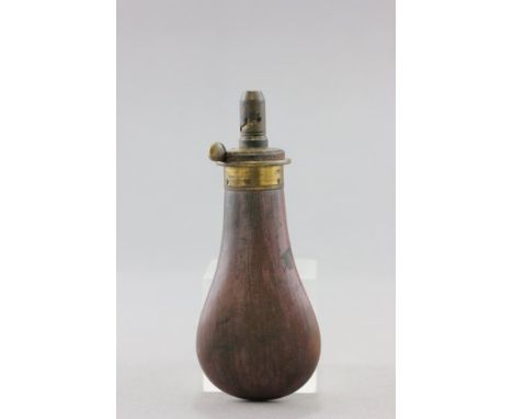 A Small 19th century Copper and Brass Powder Flask