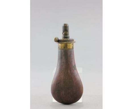 A Small 19th century Copper and Brass Powder Flask