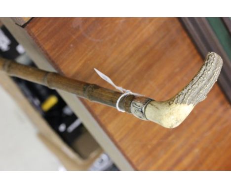 An Antler Handled Horse Measuring Stick