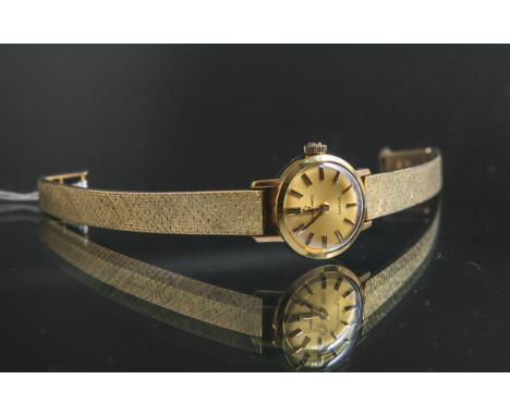 Eterna Matic - Damenarmbanduhr "Sahida" 585 GG, goldf. Zifferblatt m. goldf. Indizes, Dm.ca. 2 cm, gestempelt: Feingehalt, Ge